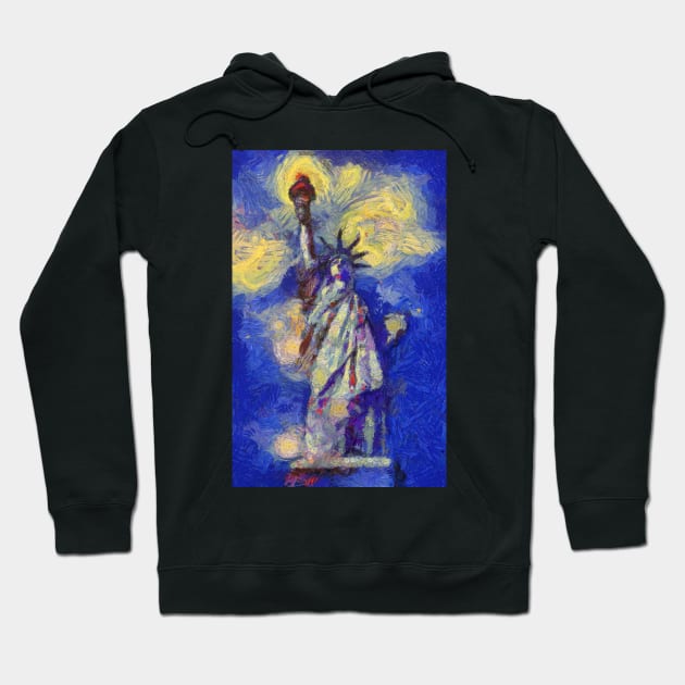 Freedom in flames Van Gogh Monet Cézanne Hoodie by Ariela-Alez